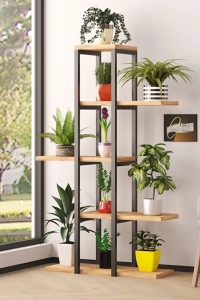 Dekoratif 5 Raflı Metal Çiçeklik Saksı Standı Saksılık Atlantikçam